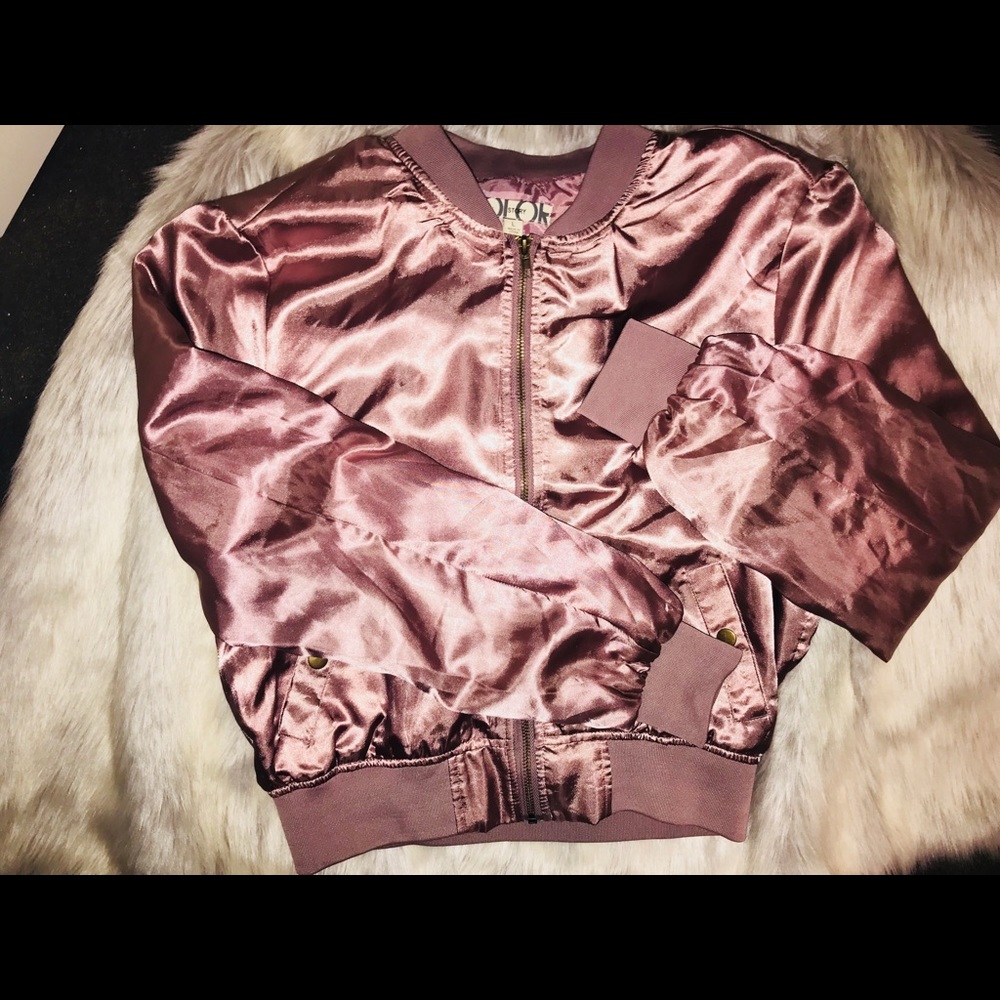 Metalic pink bomber jacket